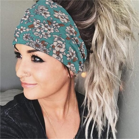 Wide Headbands for Women, Boho Bandeau Head Bands, Workout Head Wraps, Stretch - Picture 2 of 7